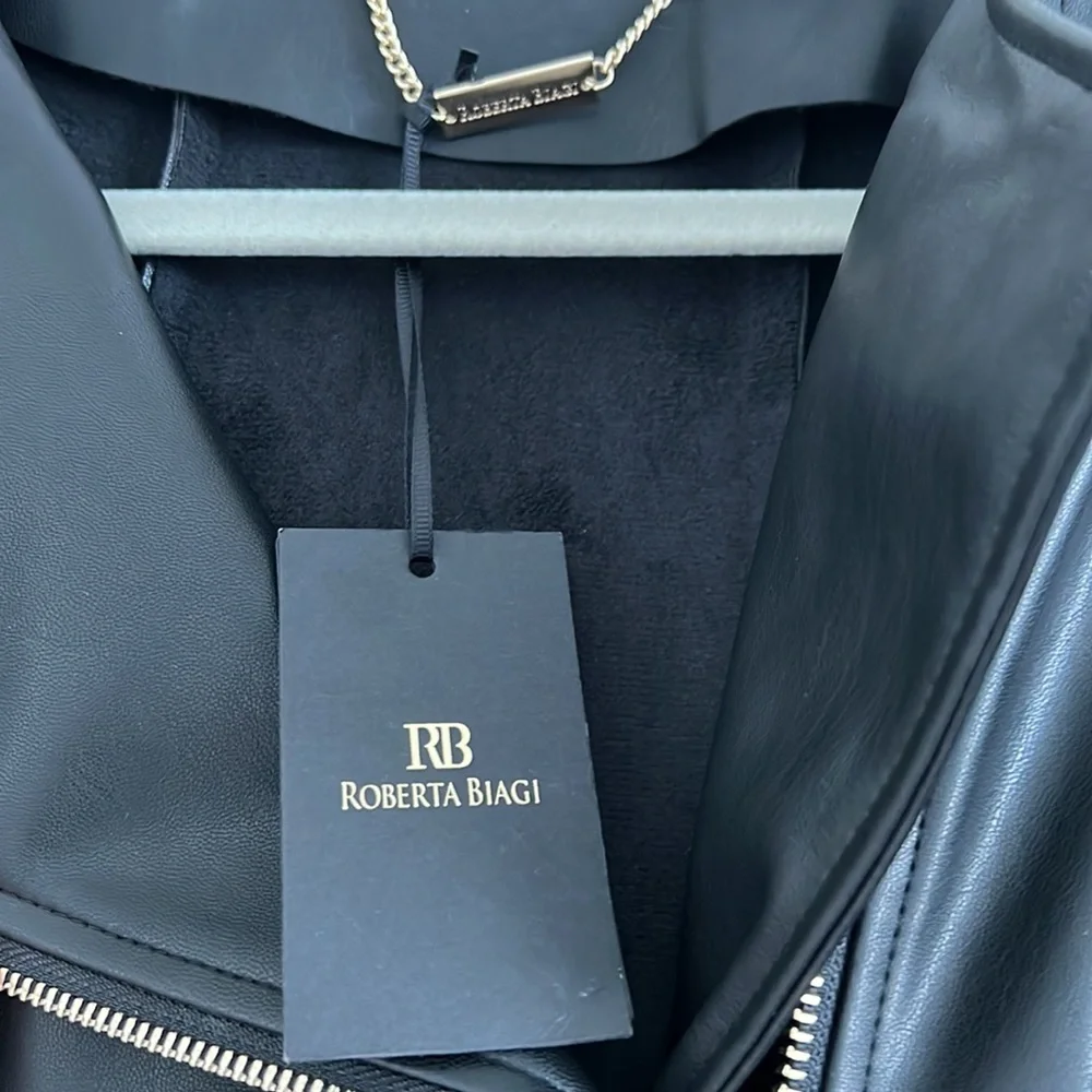Roberta Biagi Original Faux Leather Jacket S - Picture 5 of 8